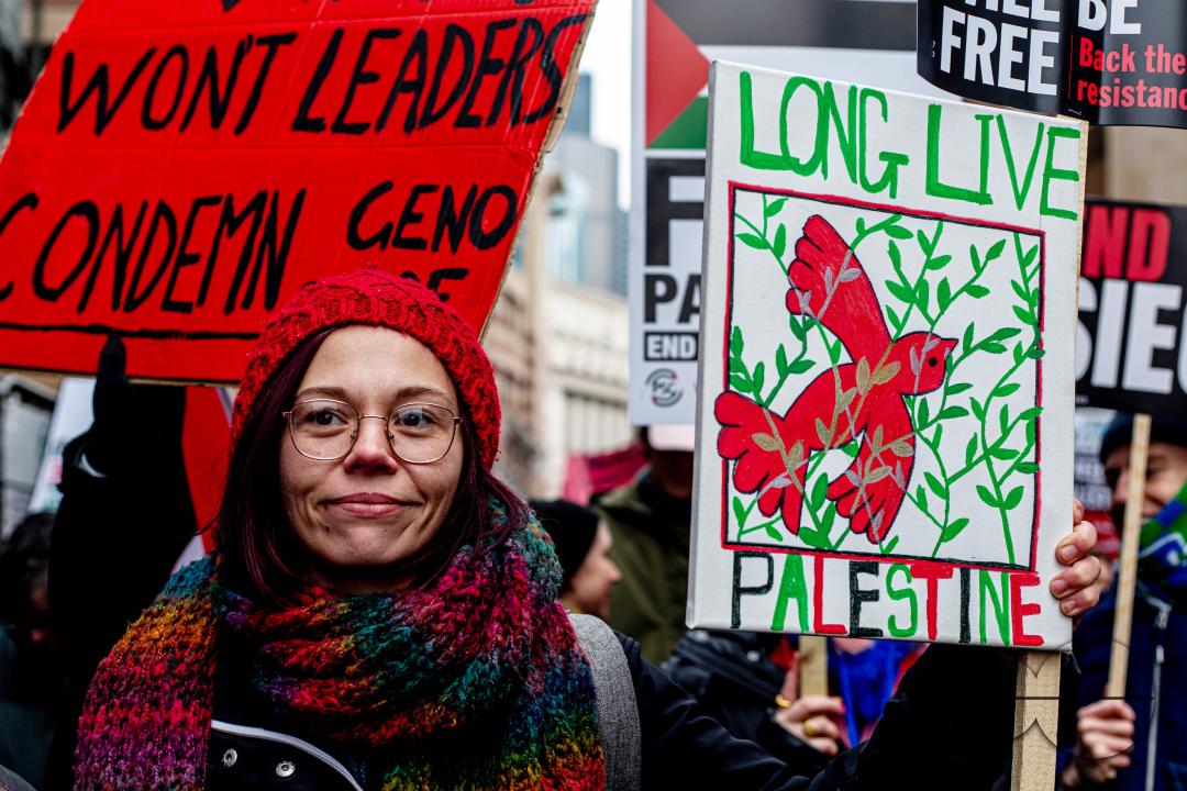 A global day of protests drew thousands of people including Children, who made their way through central London for a pro-Palestinian march, part of a global day of action against the longest and deadliest war between Israel and Palestinians in 75 years