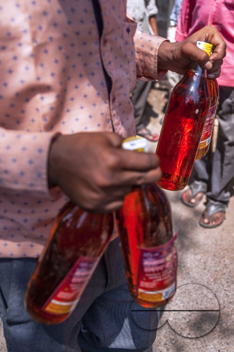 Liquor shop opening after lockdown