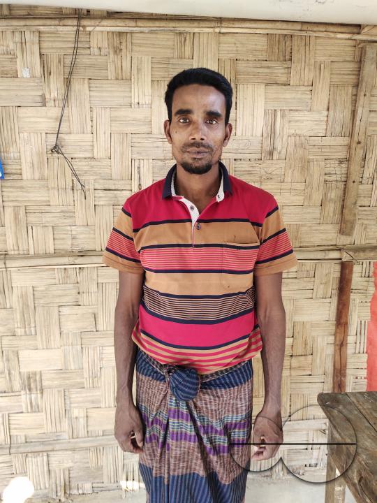 Portrait of a man at the Balukhali refugee camp
