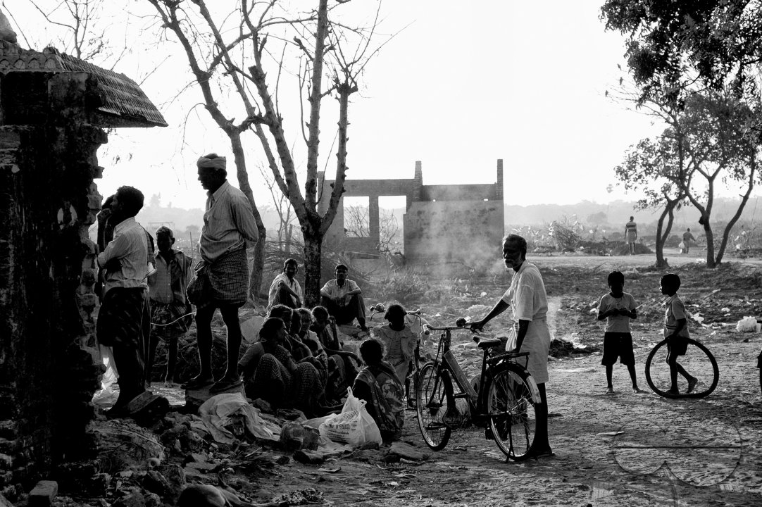 India. Home in Thittacheri town. South India.