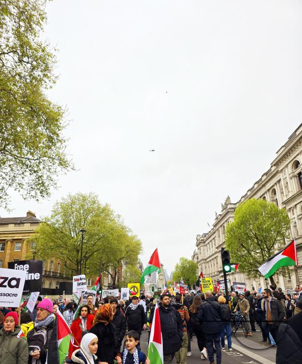 Thousands of Pro-Palestinians gathered for the Palestine Solidarity Campaign (PSC) demonstration in the capital to call for an immediate ceasefire in Gaza