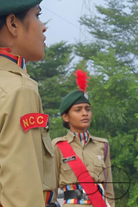 NCC cadets are seen celebrating the 76th NCC Day in the presence of the Governor of Tripura, N