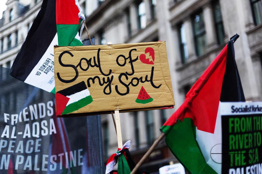 A global day of protests drew thousands of people including Children, who made their way through central London for a pro-Palestinian march, part of a global day of action against the longest and deadliest war between Israel and Palestinians in 75 years