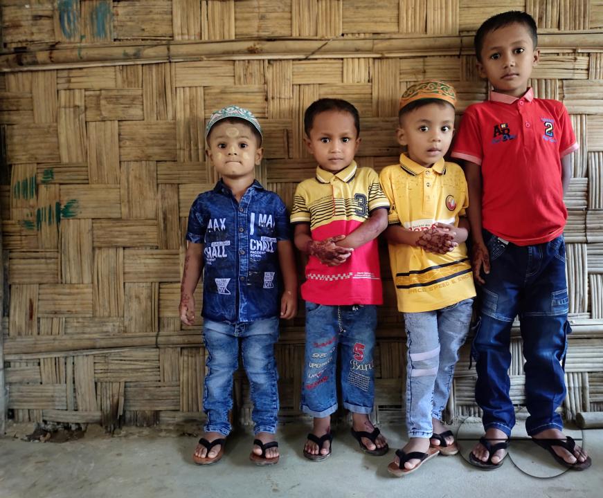 Portrait of children at the Balukhali refugee camp
