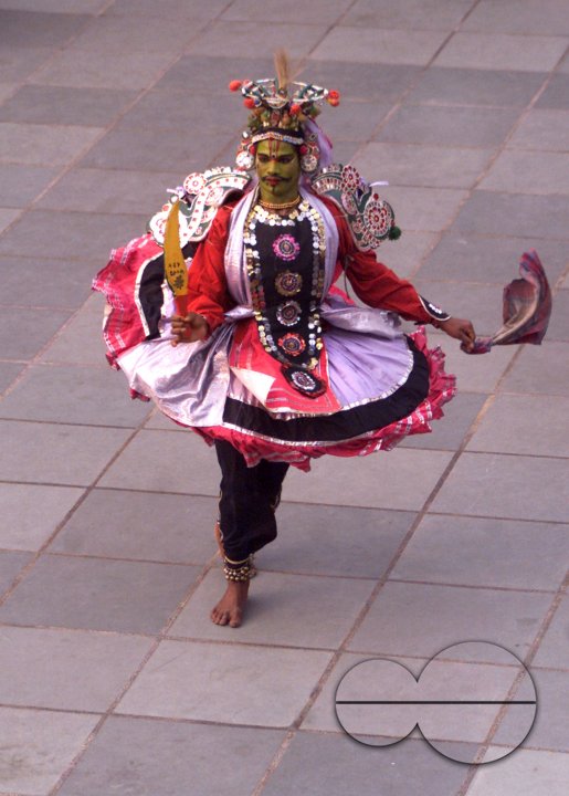 A South Indian dancer performs dance during a stage show at a dance festival in Kolkata, India