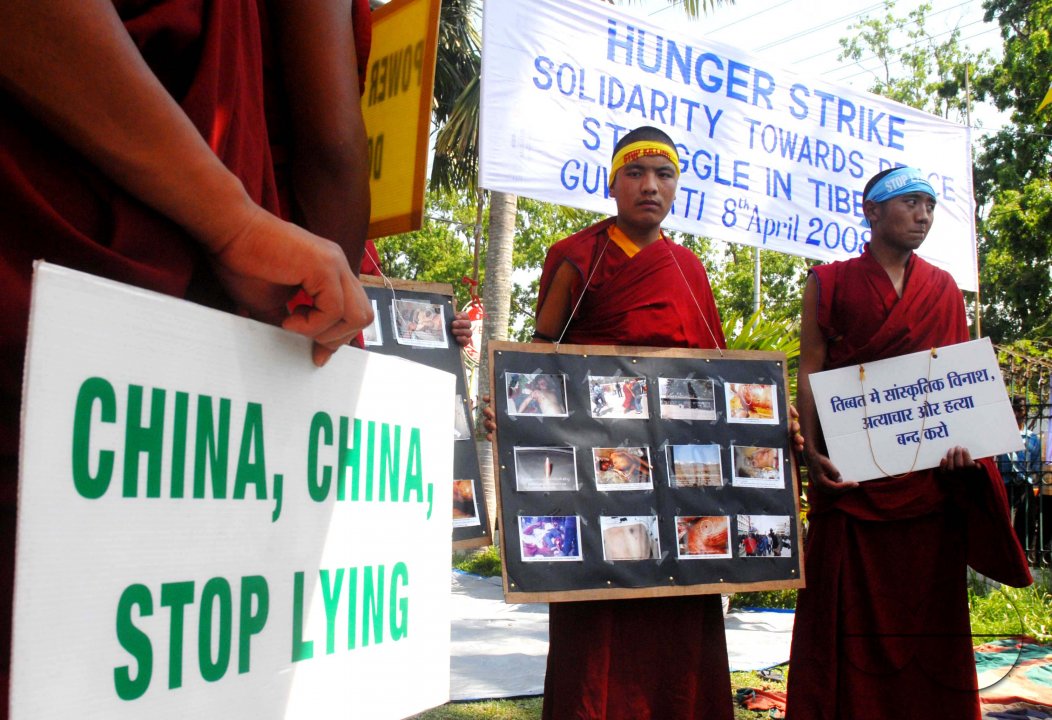 Tibaetan China Protest In INDIA