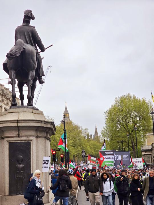 Thousands of Pro-Palestinians gathered for the Palestine Solidarity Campaign (PSC) demonstration in the capital to call for an immediate ceasefire in Gaza