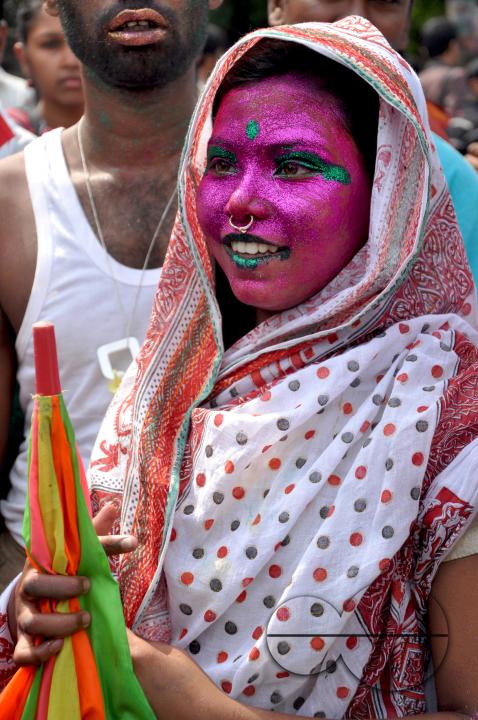 Portrait of a girl during the New year celebrations