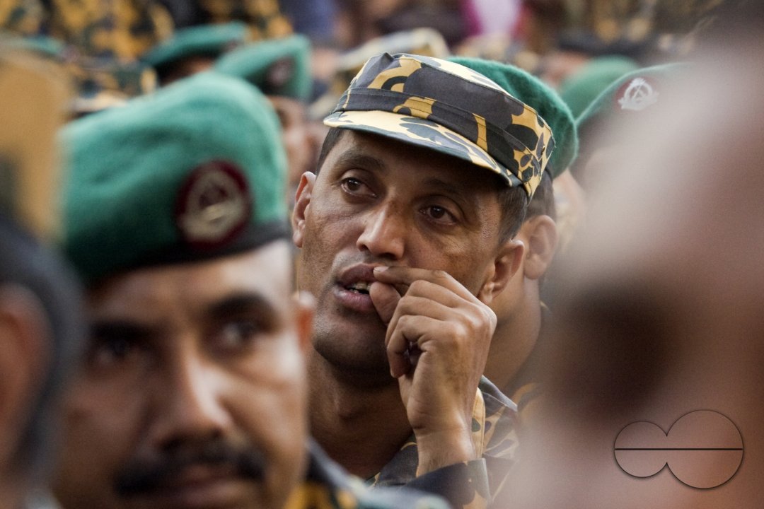 BDR troops eagerly wait to report