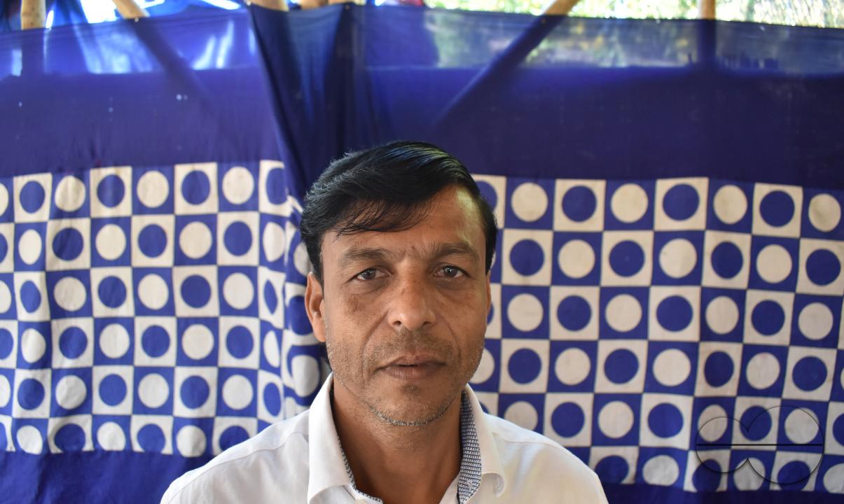 Portrait of a man at the Balukhali refugee camp