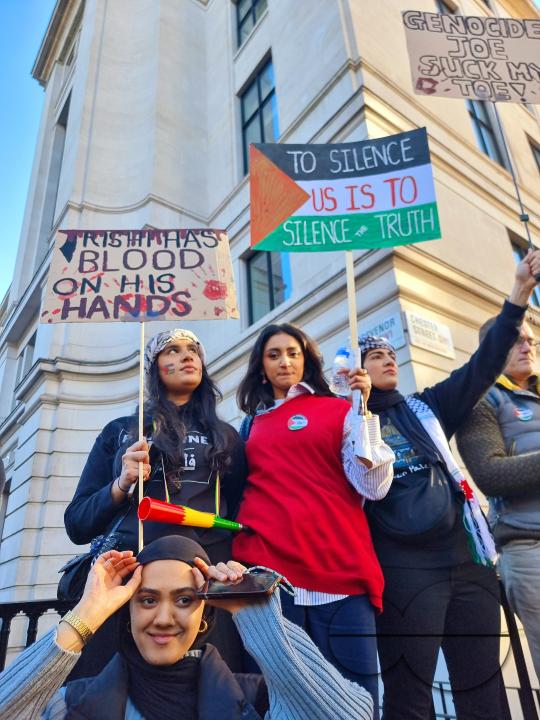 Over 300,000 Pro-Palestinians marched from Hyde Park to the USA embassy in London, on the afternoon of 11th November 2023, protesting against the war and urging an immediateÂ ceasefire