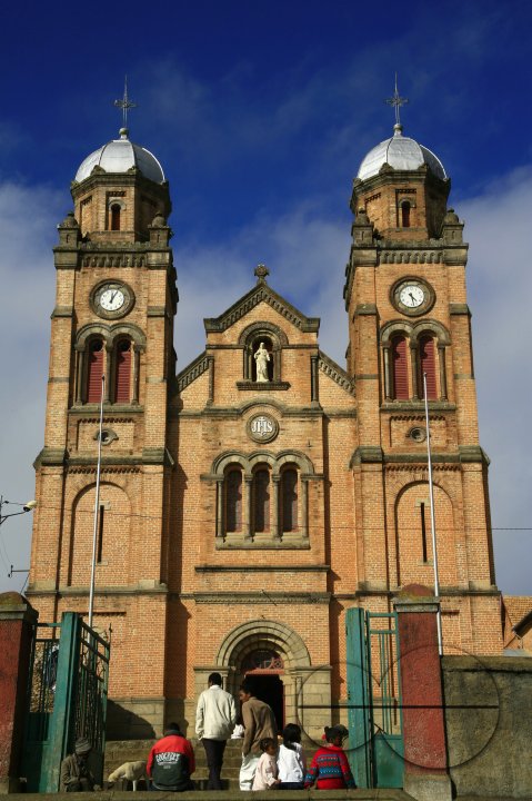 Catholic Church in Fianarantsoa, Madagascar. July 22, 2007.