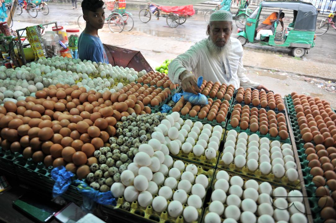 People buying Eggs in 160 Tk per dozen at the Modina market in Sylhet