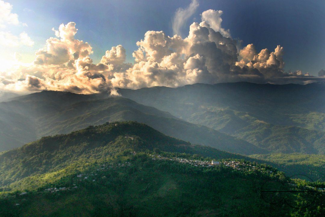 An aerial view of north eastern state Monipur, India