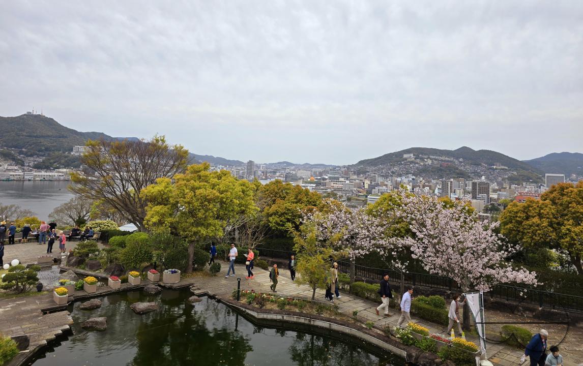 An exquisite garden, Glover Garden, at Minamiyamatemachi, Nagasaki