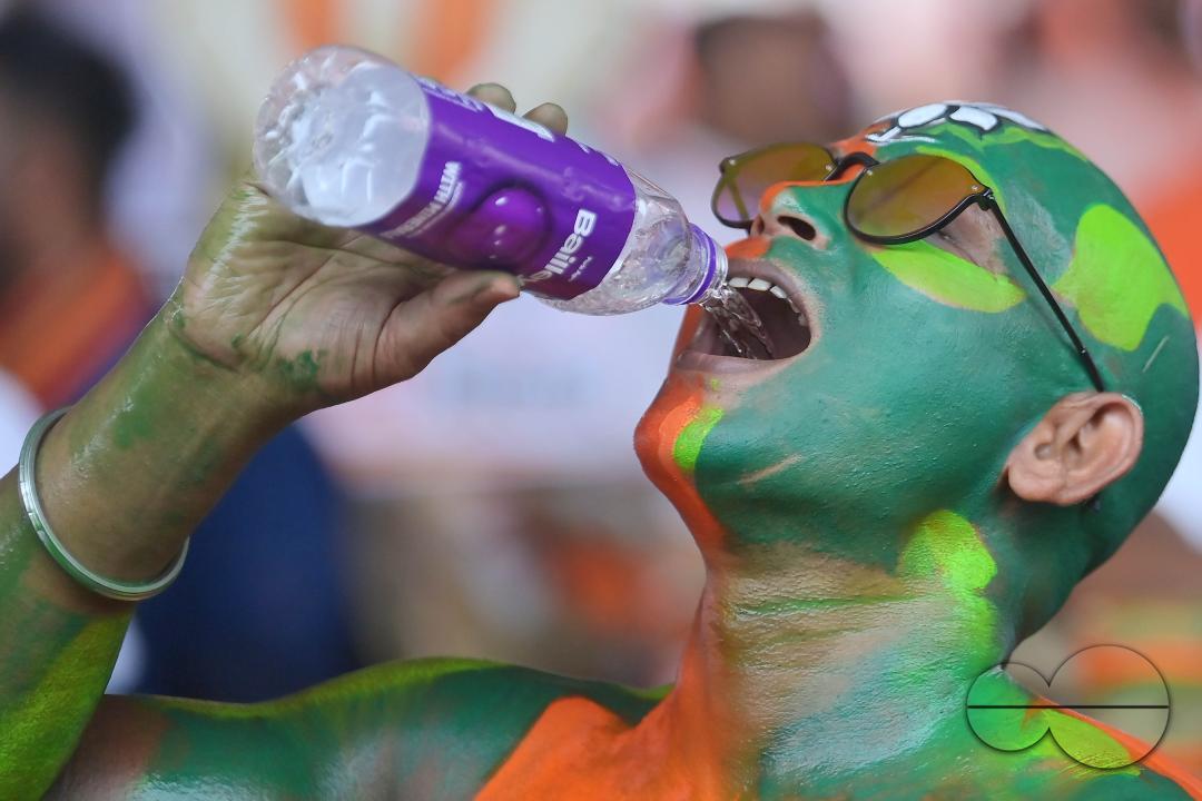 Supporters of the BJP at a rally of Prime Minister Narendra Modi ahead of the Lok Sabha Election in Agartala