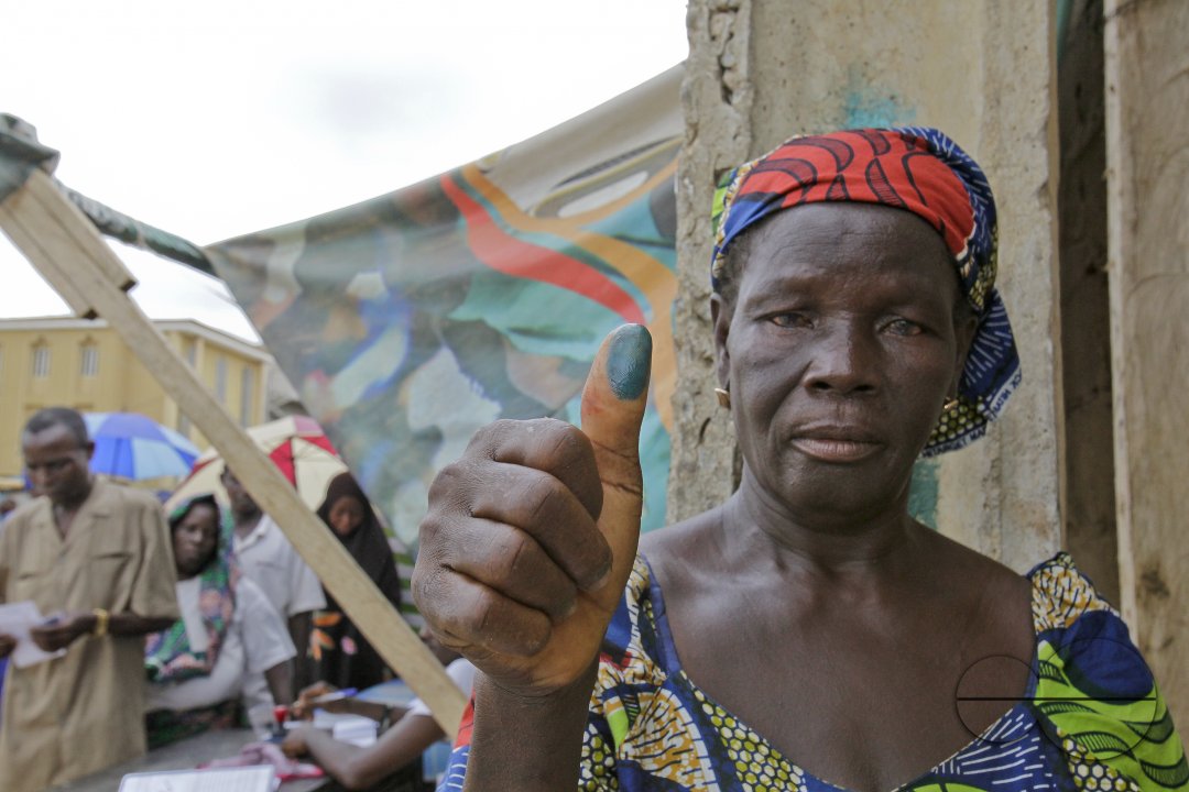 A voter at