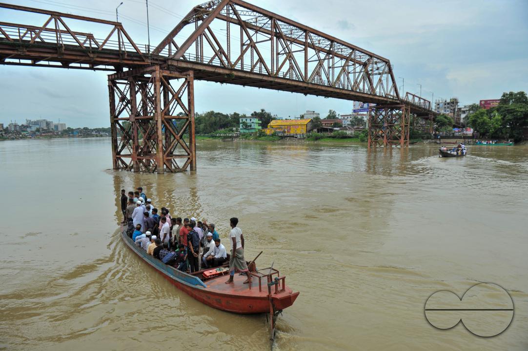 The traditional Sylhet's historic 'Keane Bridge over the Surma River in Sylhet has become vulnerable, with vehicular and human traffic is closed for renovation work