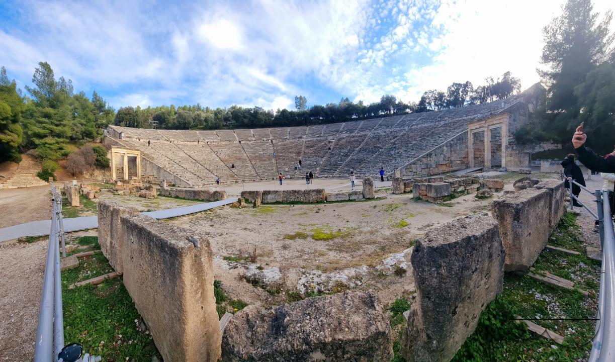 The Odeon of Herodes Atticus is a stone Roman theatre structure located on the southwest slope of the Acropolis of Athens