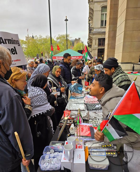 Thousands of Pro-Palestinians gathered for the Palestine Solidarity Campaign (PSC) demonstration in the capital to call for an immediate ceasefire in Gaza
