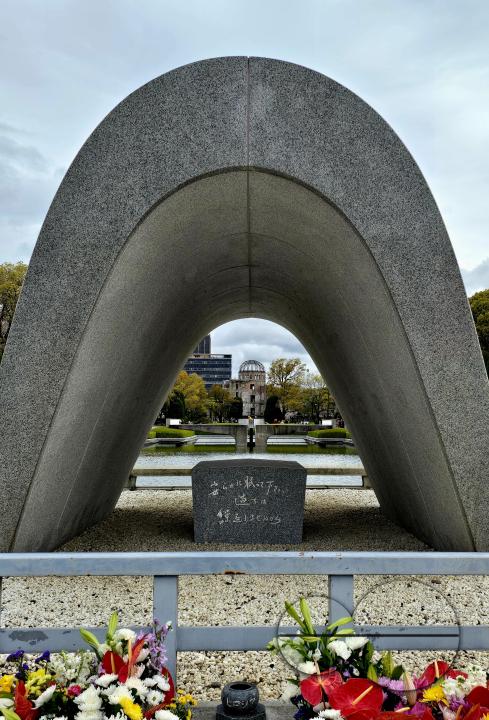 Childrenâs Peace Monument in Hiroshima, also known as the "Atomic Bomb Children Statue", is a monument for peace to commemorate Sadako Sasaki and the thousands of child victims of the atomic bombing of Hiroshima