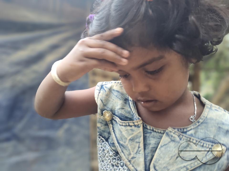 Portrait of a child at the Balukhali refugee camp