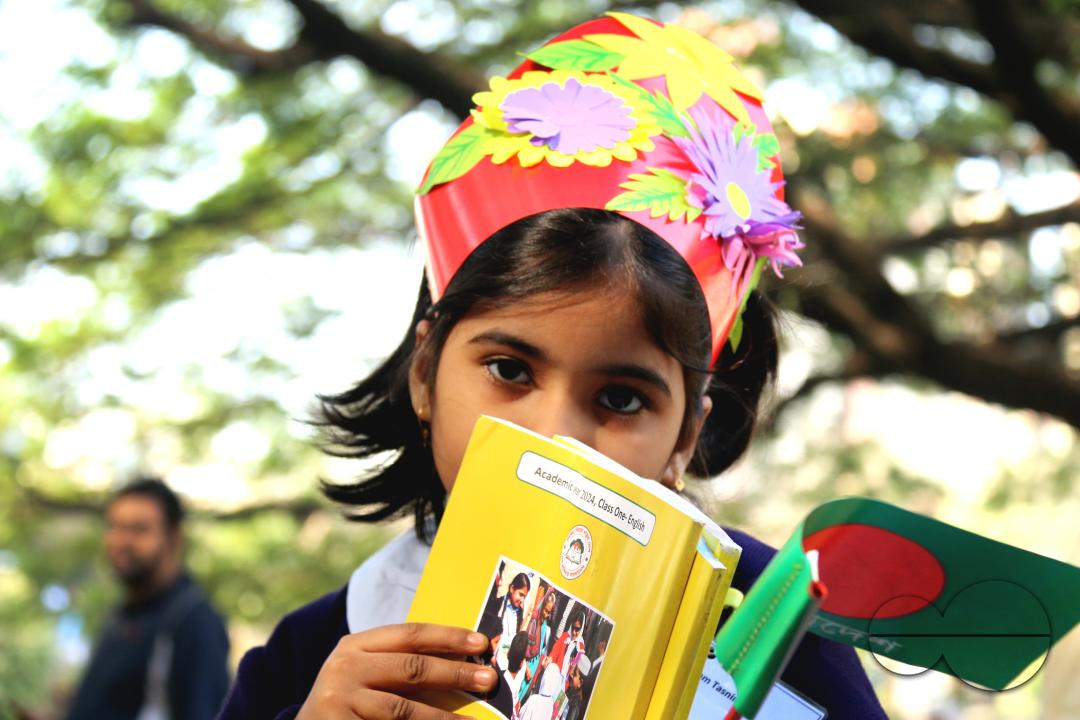 A Bangladeshi child starting her education