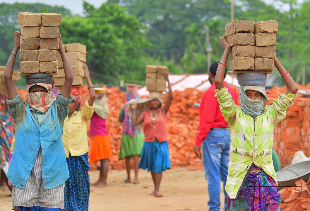 Brick field during a government-imposed nationwide lockdown