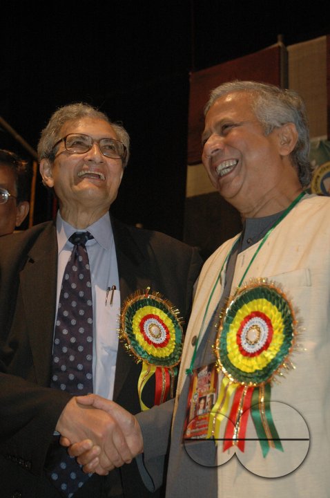 Bengali Nobel Laureates were accorded warm welcome