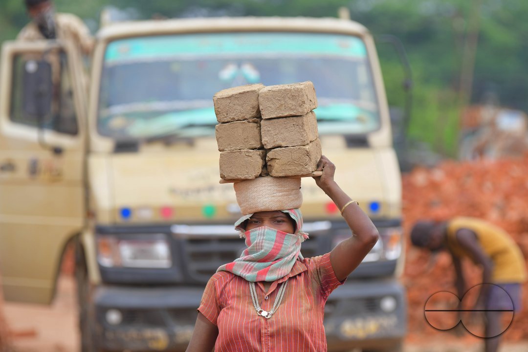 Brick field during a government-imposed nationwide lockdown