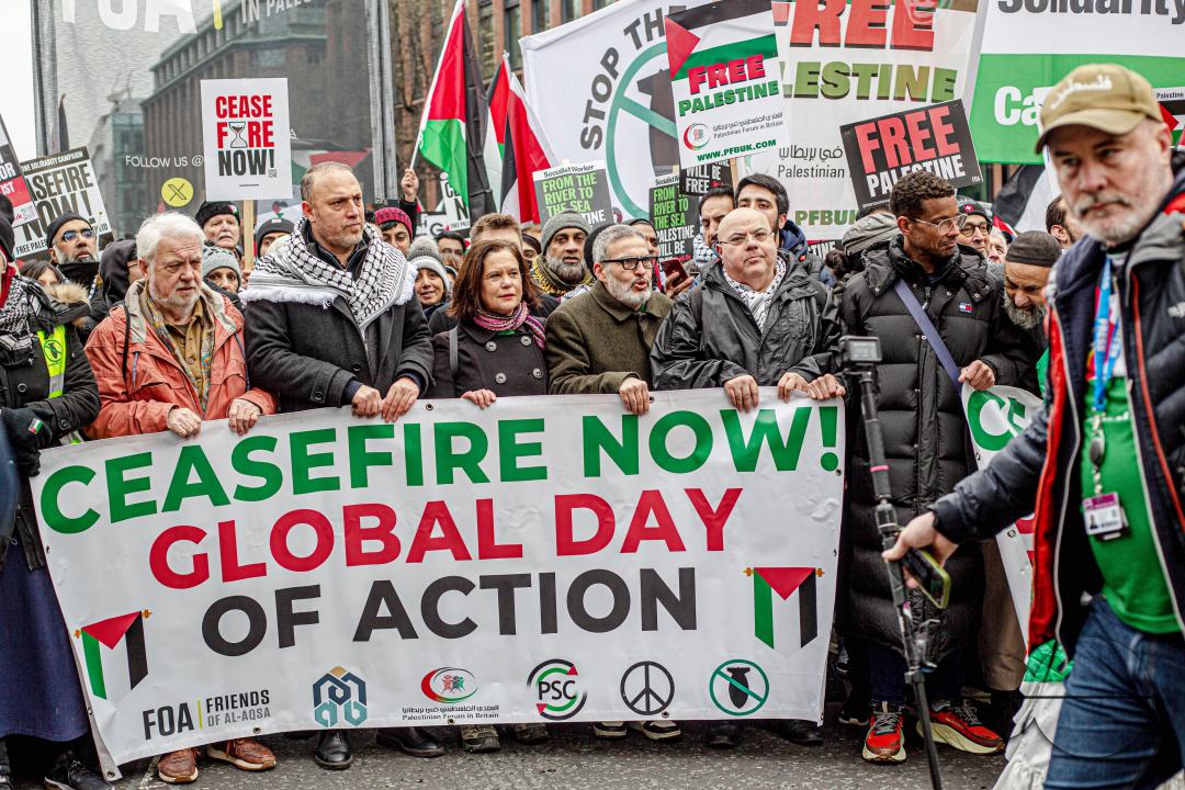 A global day of protests drew thousands of people including Children, who made their way through central London for a pro-Palestinian march, part of a global day of action against the longest and deadliest war between Israel and Palestinians in 75 years