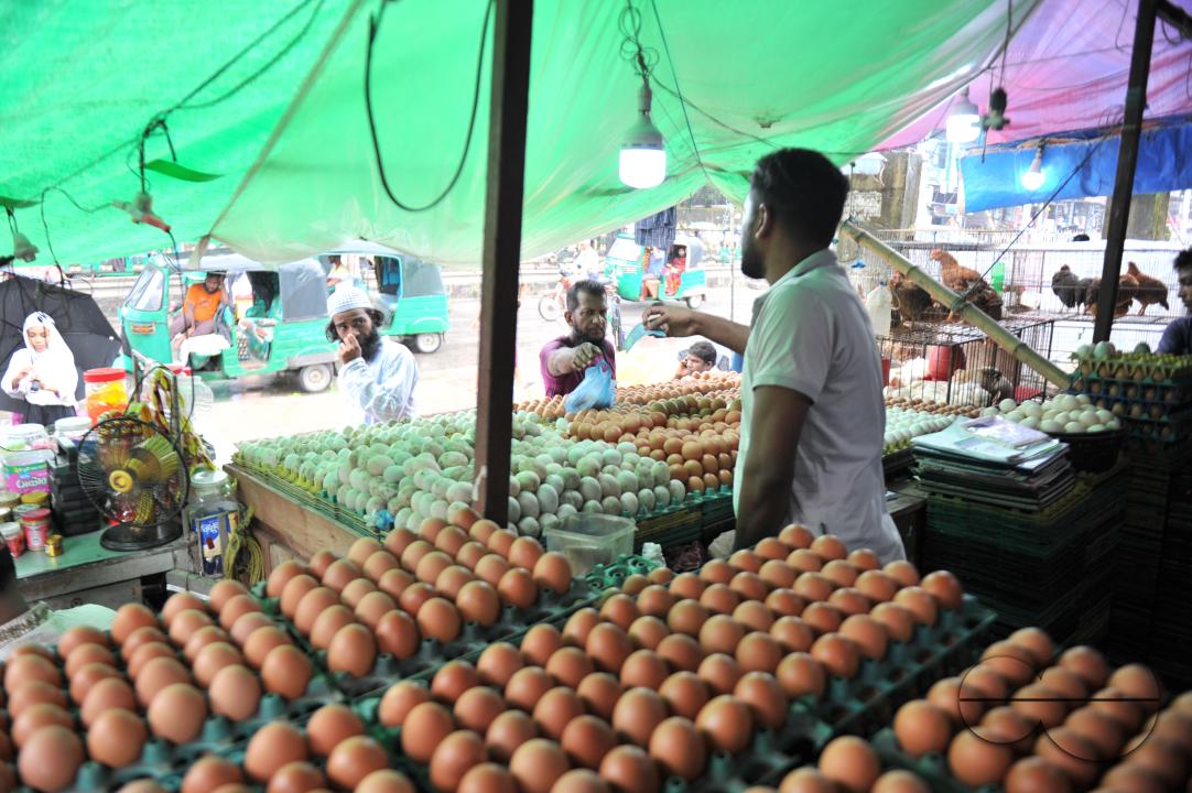 People buying Eggs in 160 Tk per dozen at the Modina market in Sylhet
