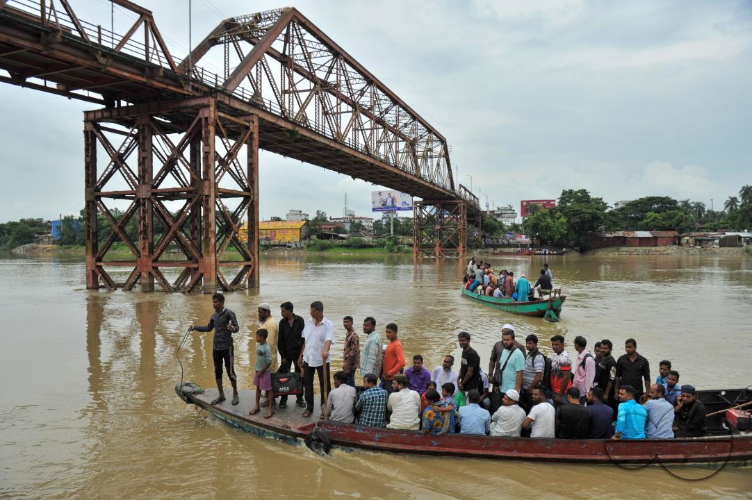 The traditional Sylhet's historic 'Keane Bridge over the Surma River in Sylhet has become vulnerable, with vehicular and human traffic is closed for renovation work