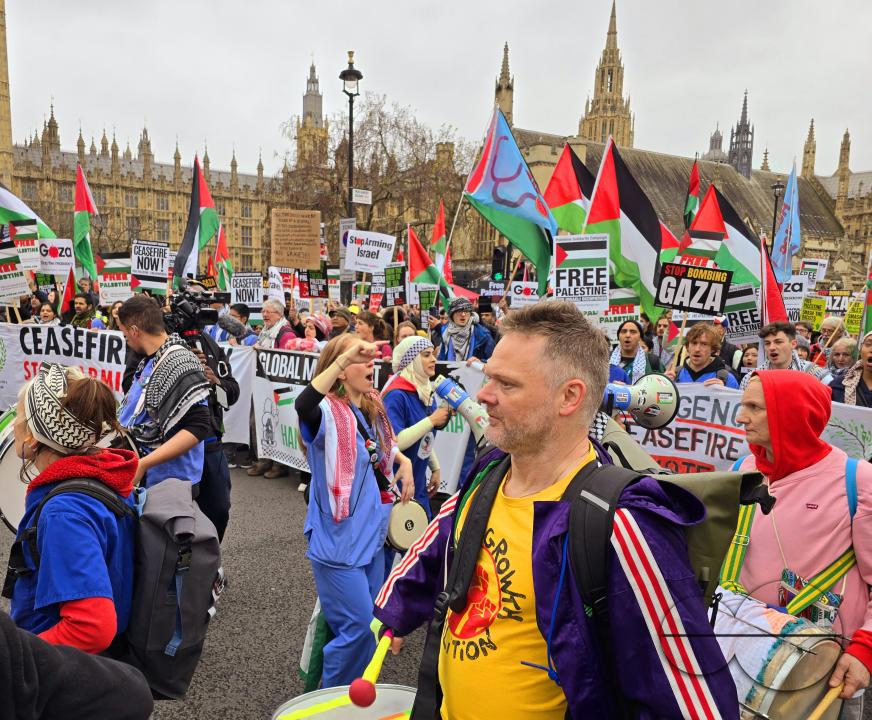 Thousands of Pro-Palestinians gathered for the Palestine Solidarity Campaign (PSC) demonstration in the capital to call for an immediate ceasefire in Gaza