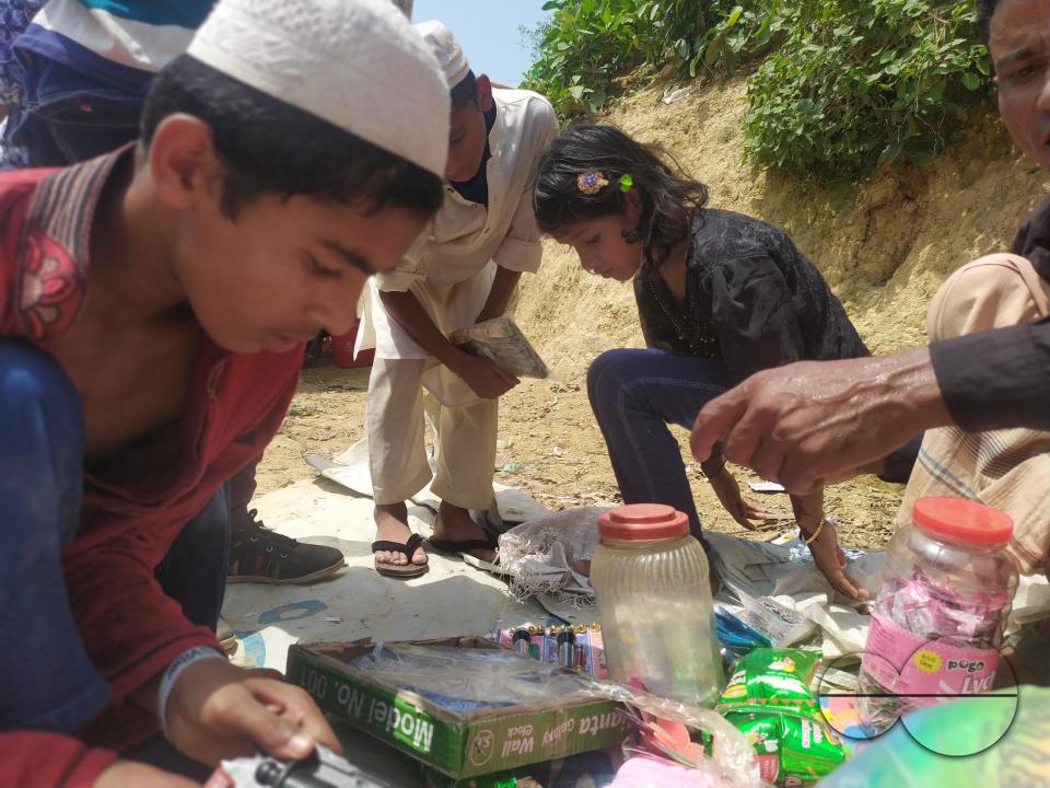 Sweets vendor outside the Balukhali refugee camp