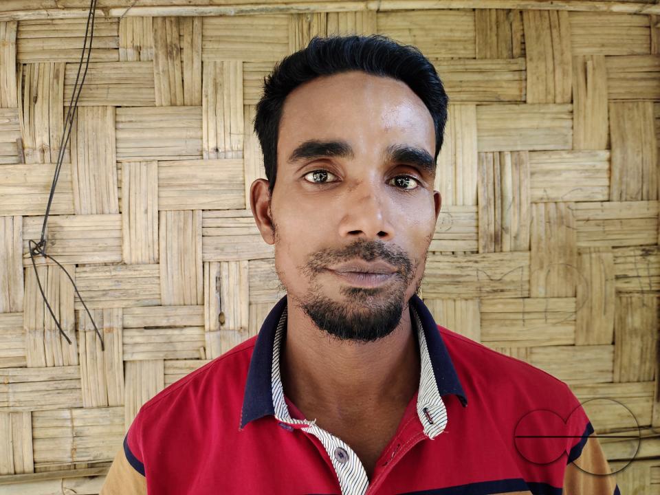 Portrait of a man at the Balukhali refugee camp