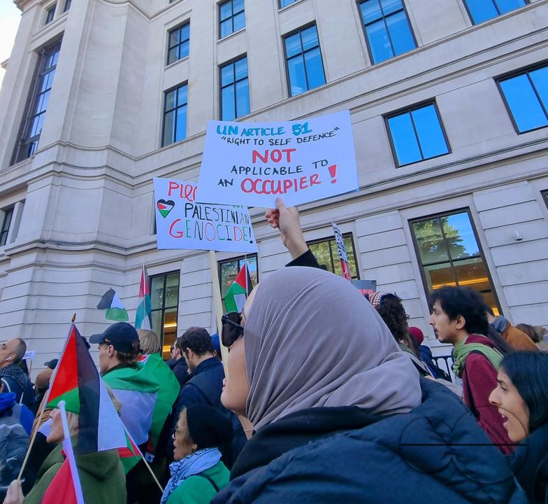 Over 300,000 Pro-Palestinians marched from Hyde Park to the USA embassy in London, on the afternoon of 11th November 2023, protesting against the war and urging an immediateÂ ceasefire