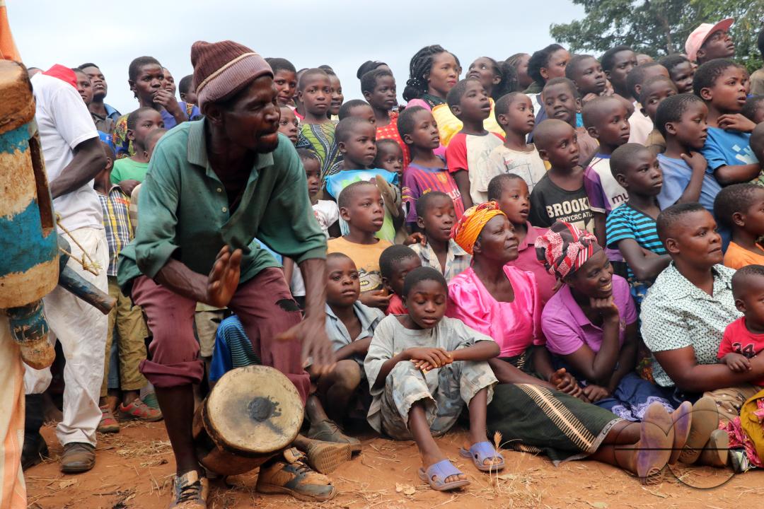 People at a traditional ceremony of installing a chief in Malingunde, Lilongwe
