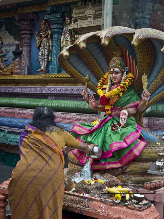 Singapore.17 January,2014. Thaipusam Hindu Tamil festival celebrated in Little India, Singapore. Some devotees have their bodies pierced with skewers