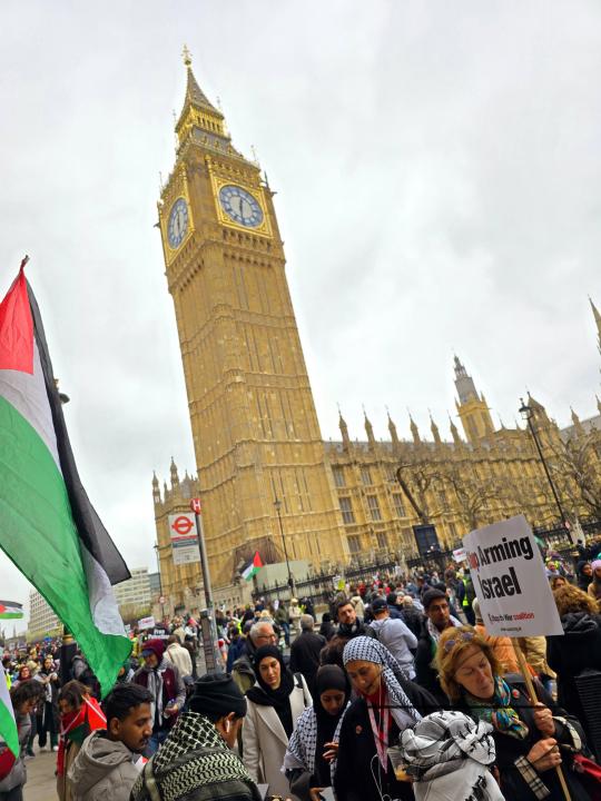 Thousands of Pro-Palestinians gathered for the Palestine Solidarity Campaign (PSC) demonstration in the capital to call for an immediate ceasefire in Gaza