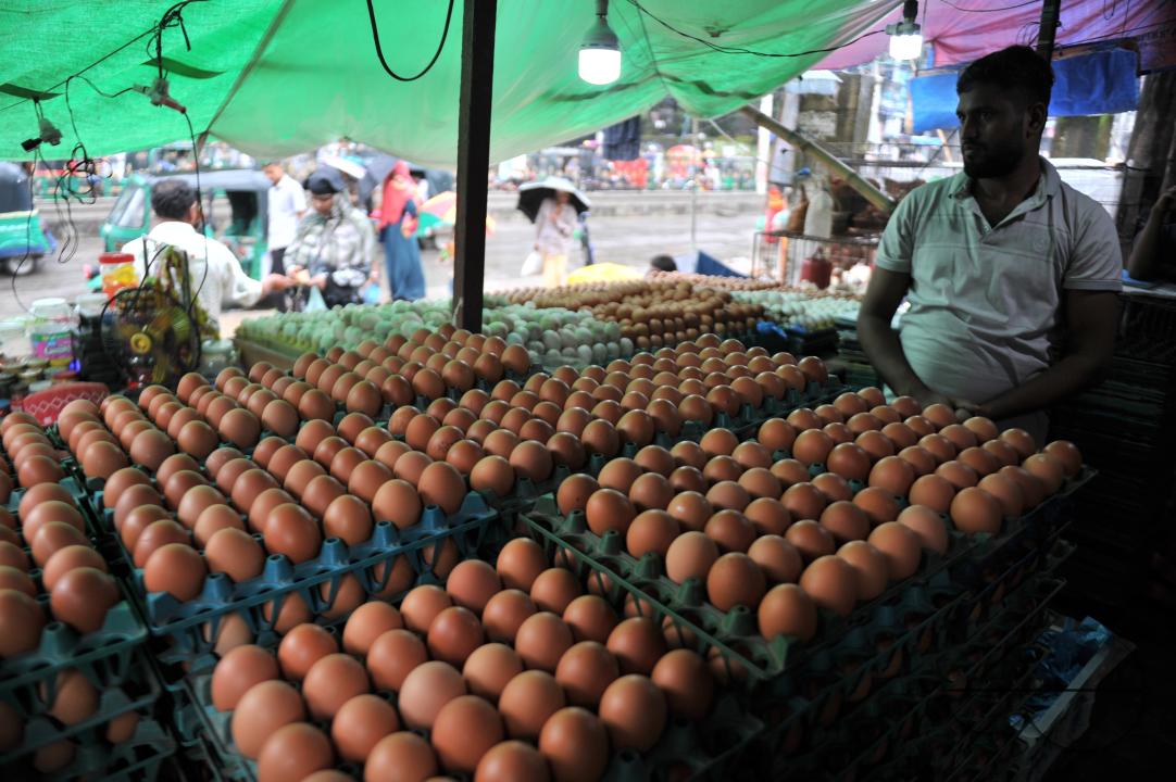 People buying Eggs in 160 Tk per dozen at the Modina market in Sylhet