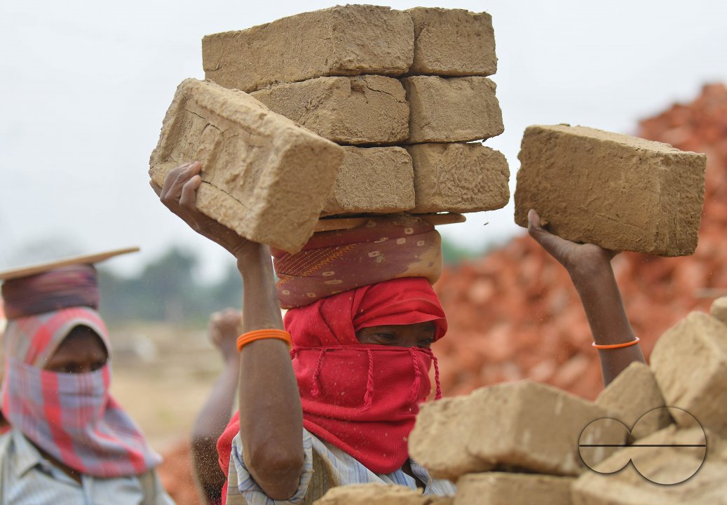 Brick field during a government-imposed nationwide lockdown