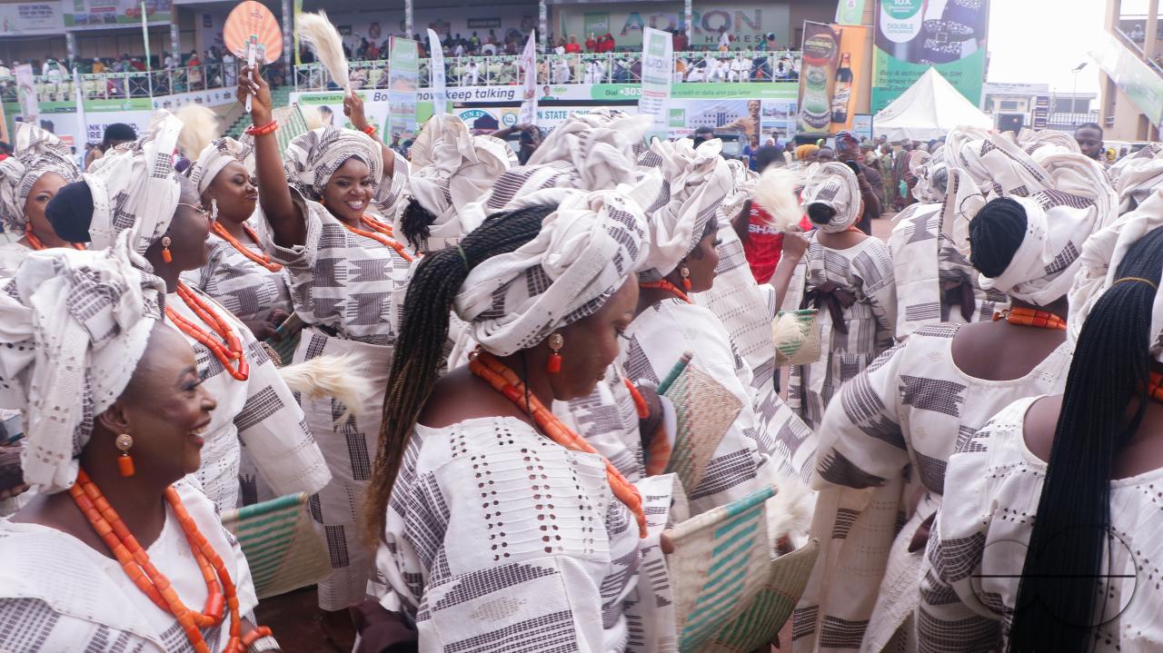 Ijebu Indigenes attend and perform during the colorful Ojude Oba festival in Ijebu