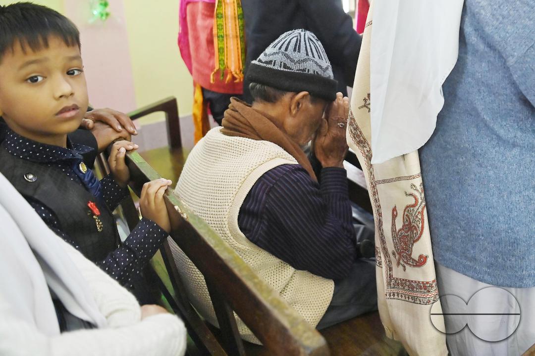 Christians attend a Christmas Mass in Mariam Nagar Church at Agartala