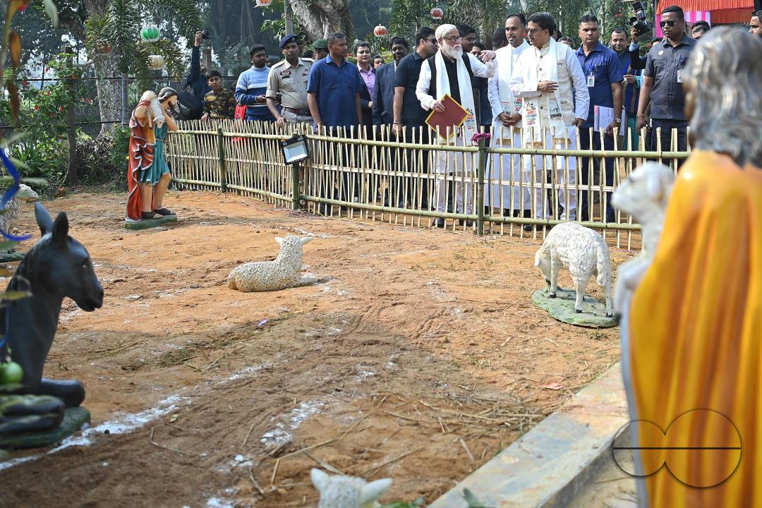 Tripura chief minister Manik Saha, attends Christmas Mass at Mariam Nagar Church in Agartala