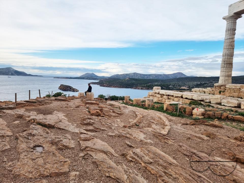 37 miles south of Athens, the Greek temple Poseidon sits along the Attica Peninsula