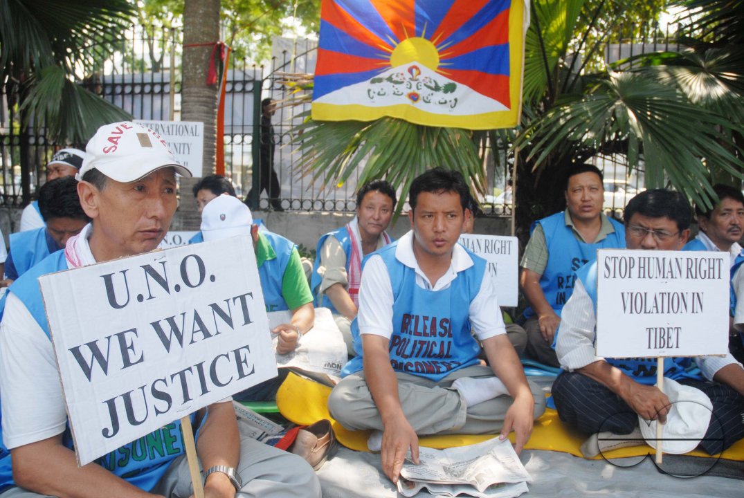 Tibaetan China Protest In INDIA