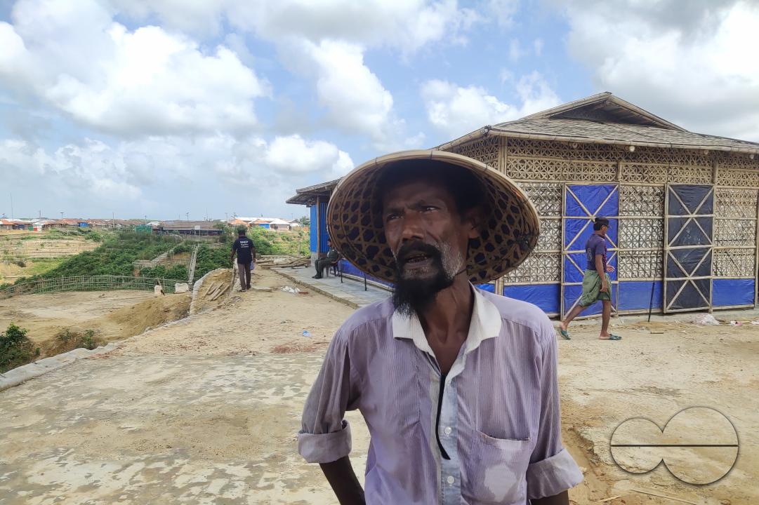 Portrait of a man at the Balukhali refugee camp