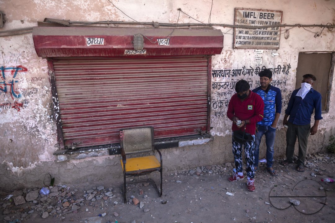 Liquor shop opening after lockdown