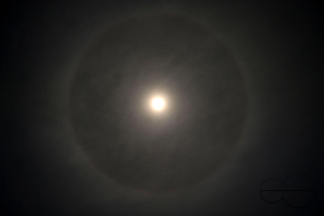 A rare moon was seen recently amidst black skies in Agartala, Tripura, India.